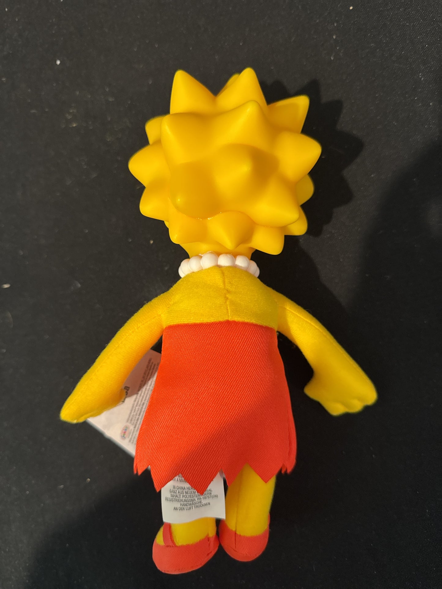 The Simpsons Lisa 9" Tall Basic Plush Doll Hard Plastic Head Soft Cloth Body New w/ Tags