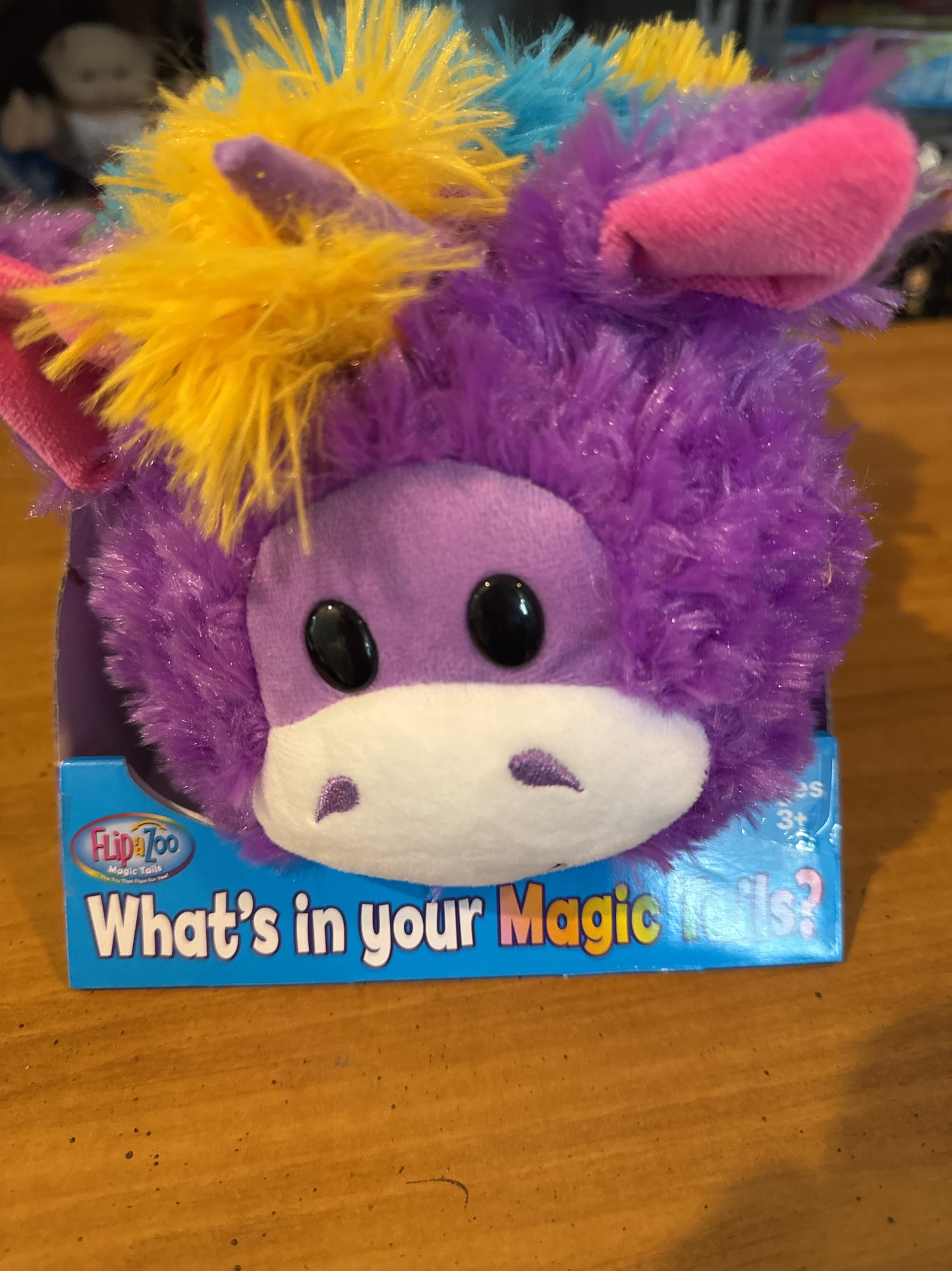 Flip A Zoo Magic Tails Blue Dragon to Purple Unicorn New in Box