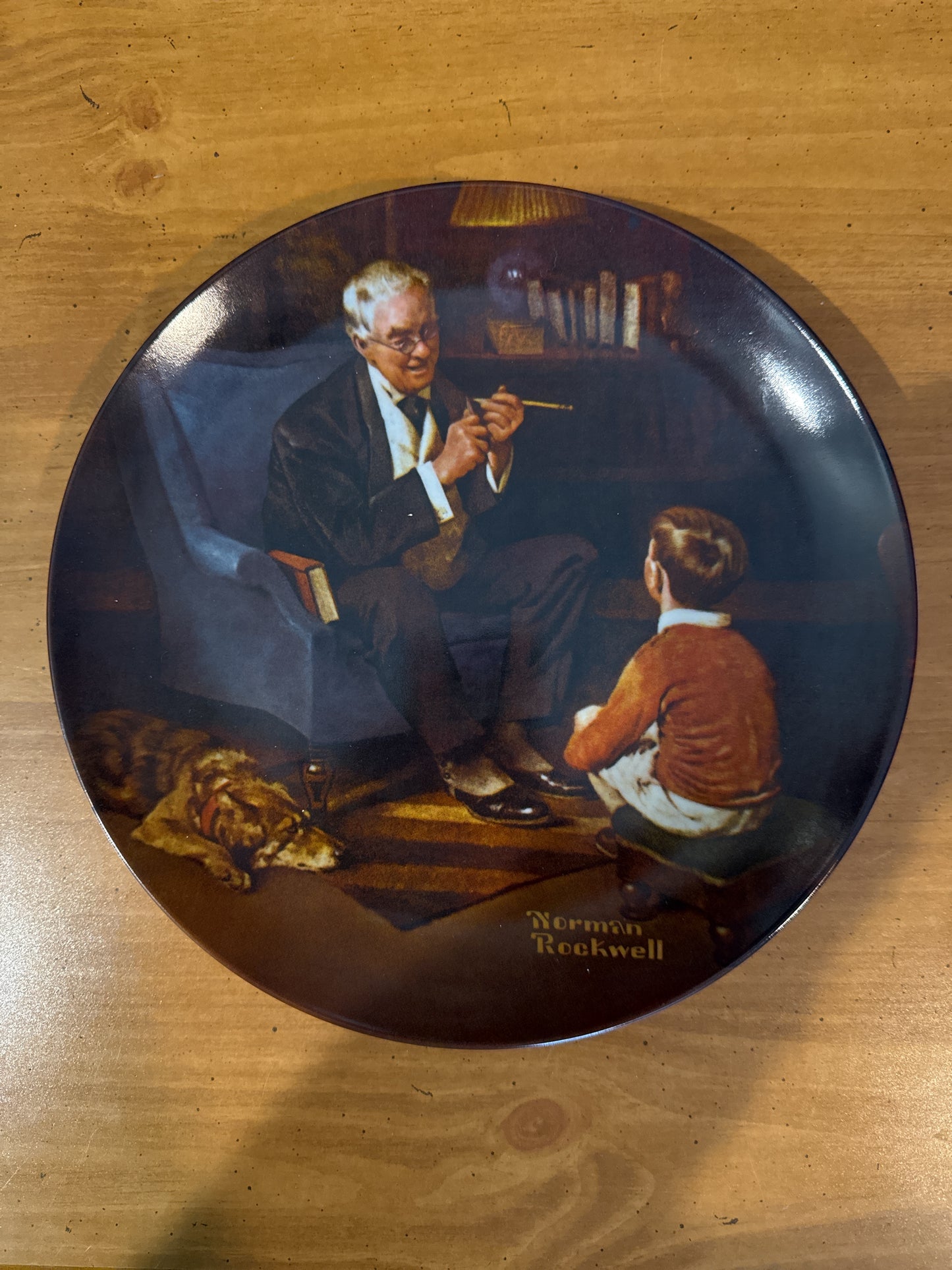 Knowles Norman Rockwell "The Tycoon" Collector's Plate 8.5" Wide Plate # P12516