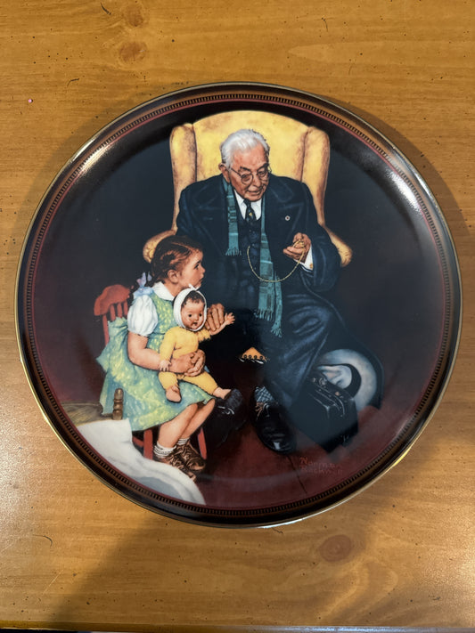 Knowles Norman Rockwell "Tender Loving Care" Collector's Plate 8.5" Wide Plate # 714-J 1988