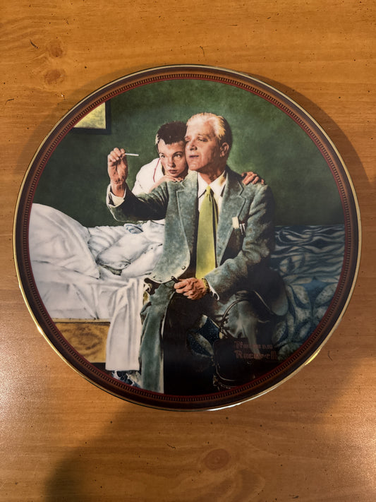Knowles Norman Rockwell "The Country Doctor" Collector's Plate 8.5" Wide Plate # 19746A