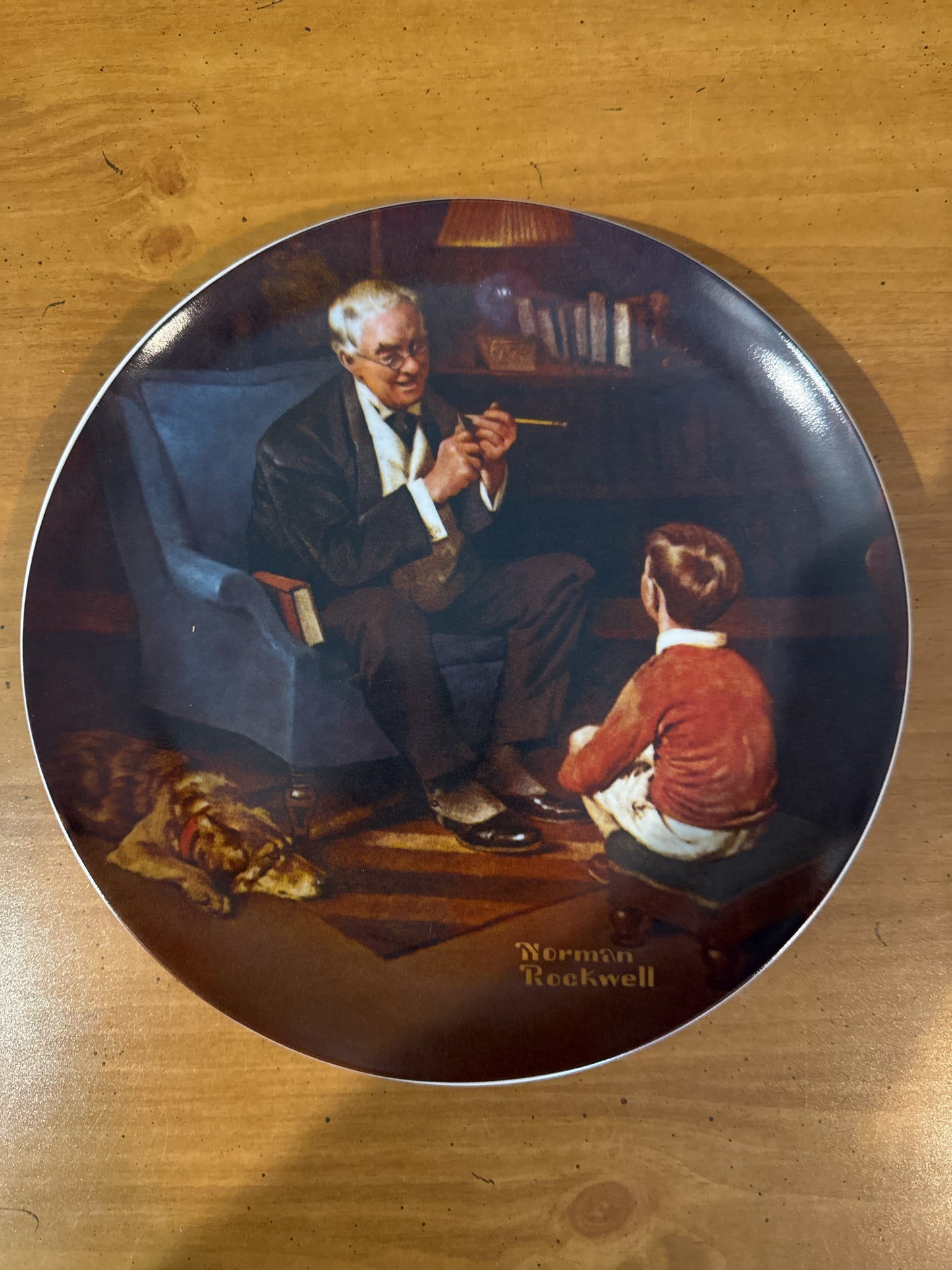 Knowles Norman Rockwell "The Tycoon" Collector's Plate 8.5" Wide Plate # P17508