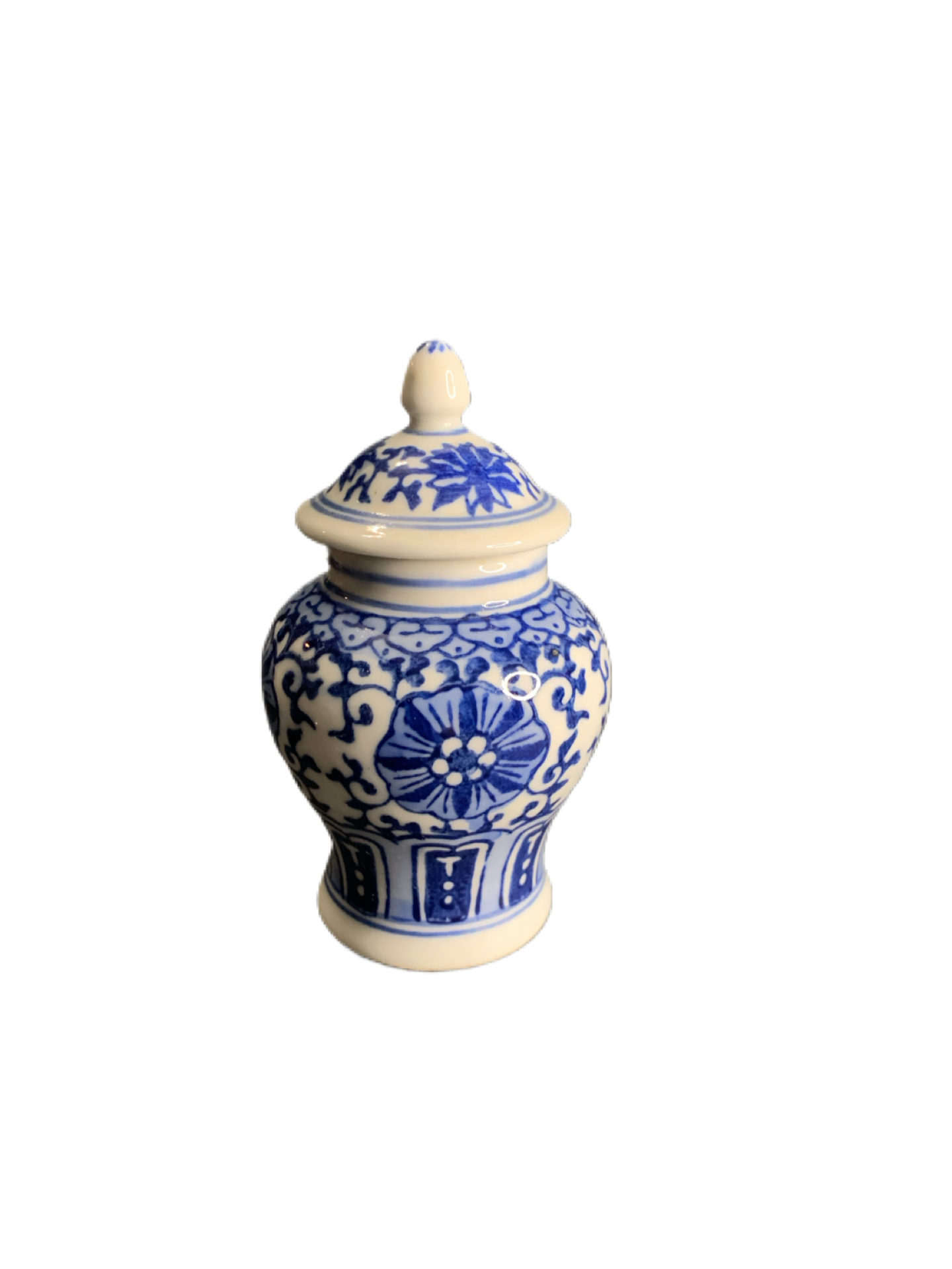 Vintage Chinese Porcelain Miniature Ginger Jar Jingdezhen Chi Mark