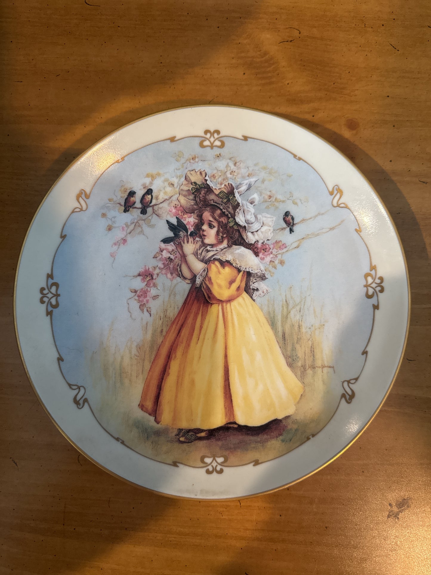 Little Ladies by Maud Humphrey Bogart The Little Captive 8.5" Plate #1180A