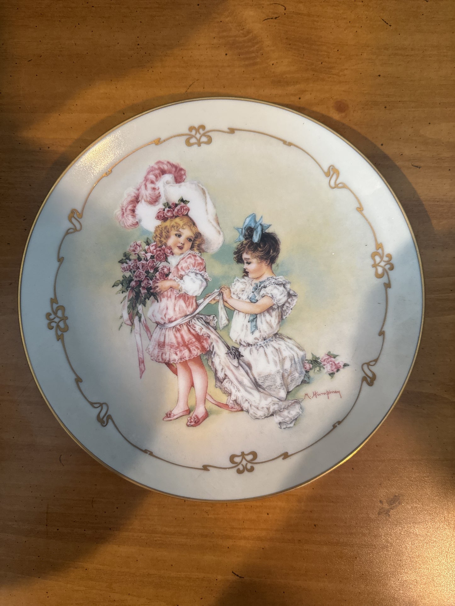 Little Ladies by Maud Humphrey Bogart Playing Bridesmaid 8.5" Plate # 4017A