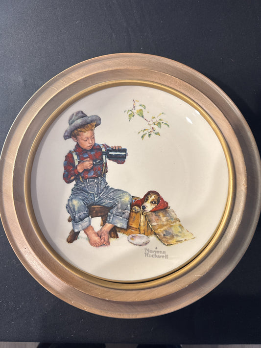 Norman Rockwell Collector's Plates Set of 4 In Plate Protectors 1971 Four Seasons Gotham 10.5"