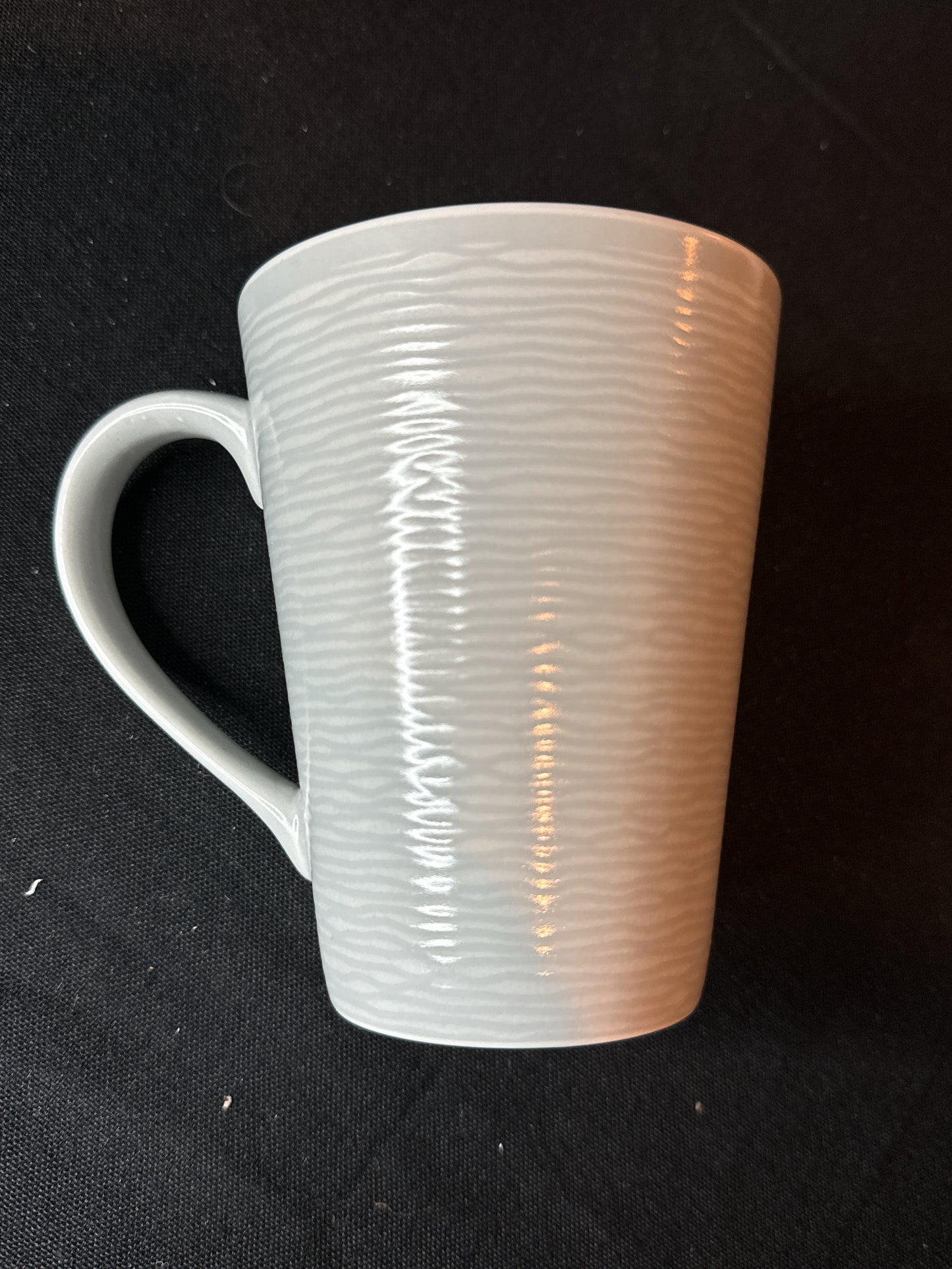 Noritake Grey on Grey GOG Colorscapess Swirl Pattern Coffee Mug 12oz 4.5" Tall