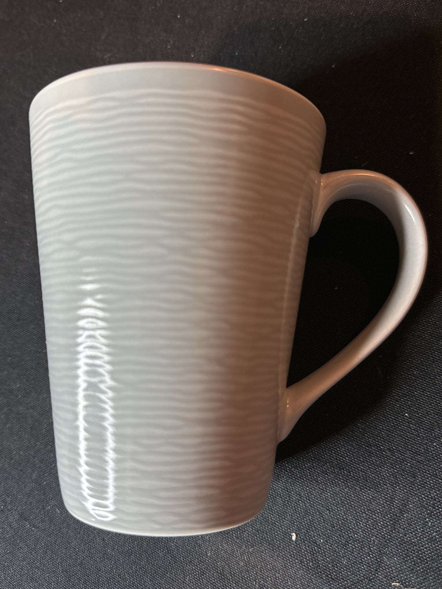 Noritake Grey on Grey GOG Colorscapess Swirl Pattern Coffee Mug 12oz 4.5" Tall