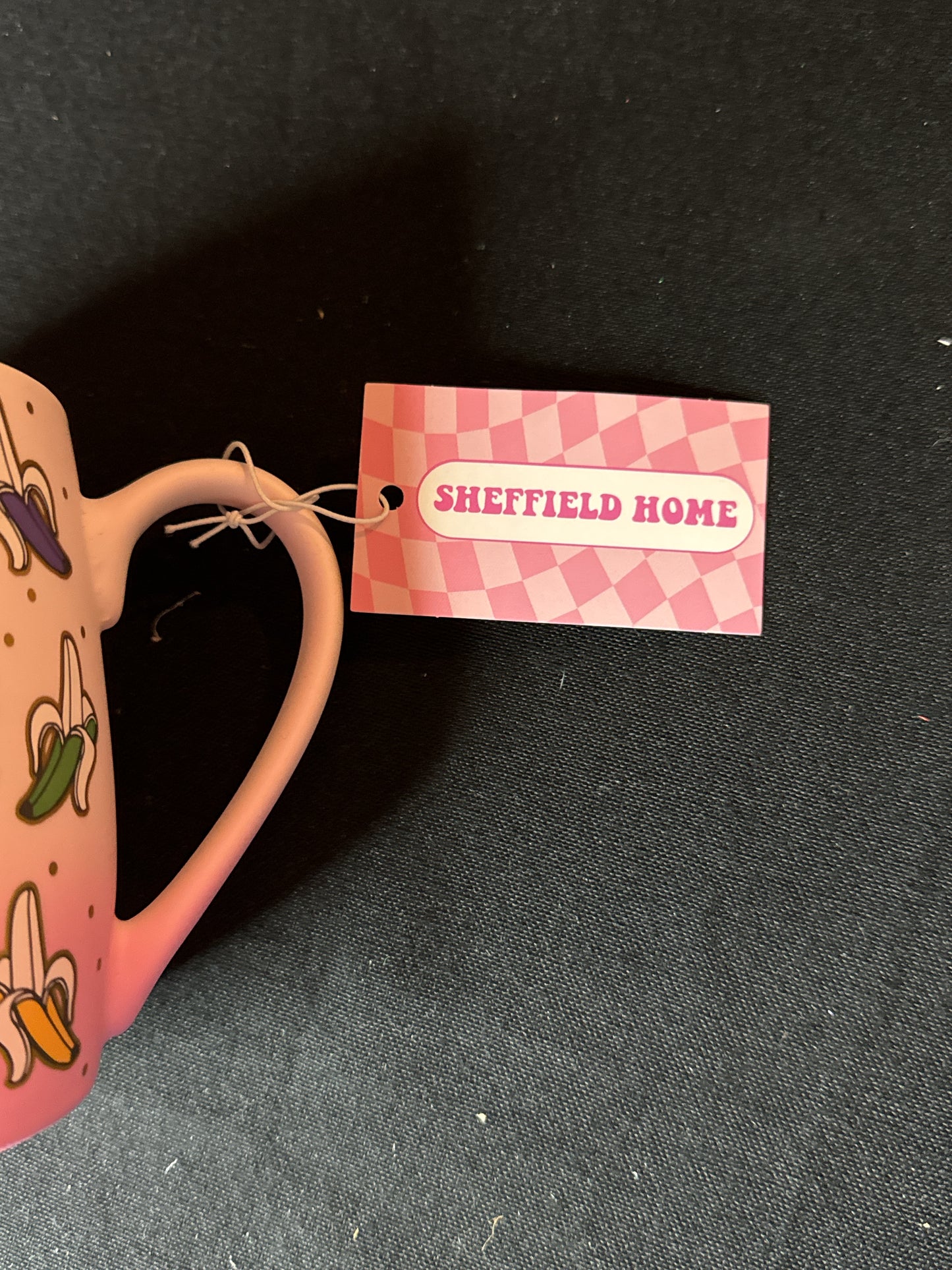 Sheffield Home Banana Mug Large 16oz Rubber Texture Feel 4.25" Tall New with Tags