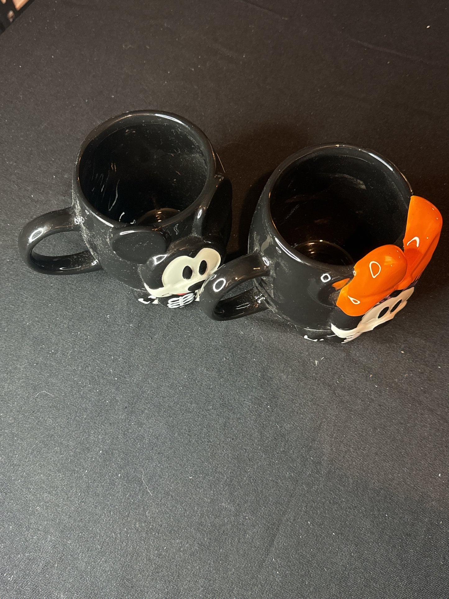 Mickey & Minnie Mouse Halloween Ceramic Coffee Mugs Pair Zrike Brands 14oz New Stock