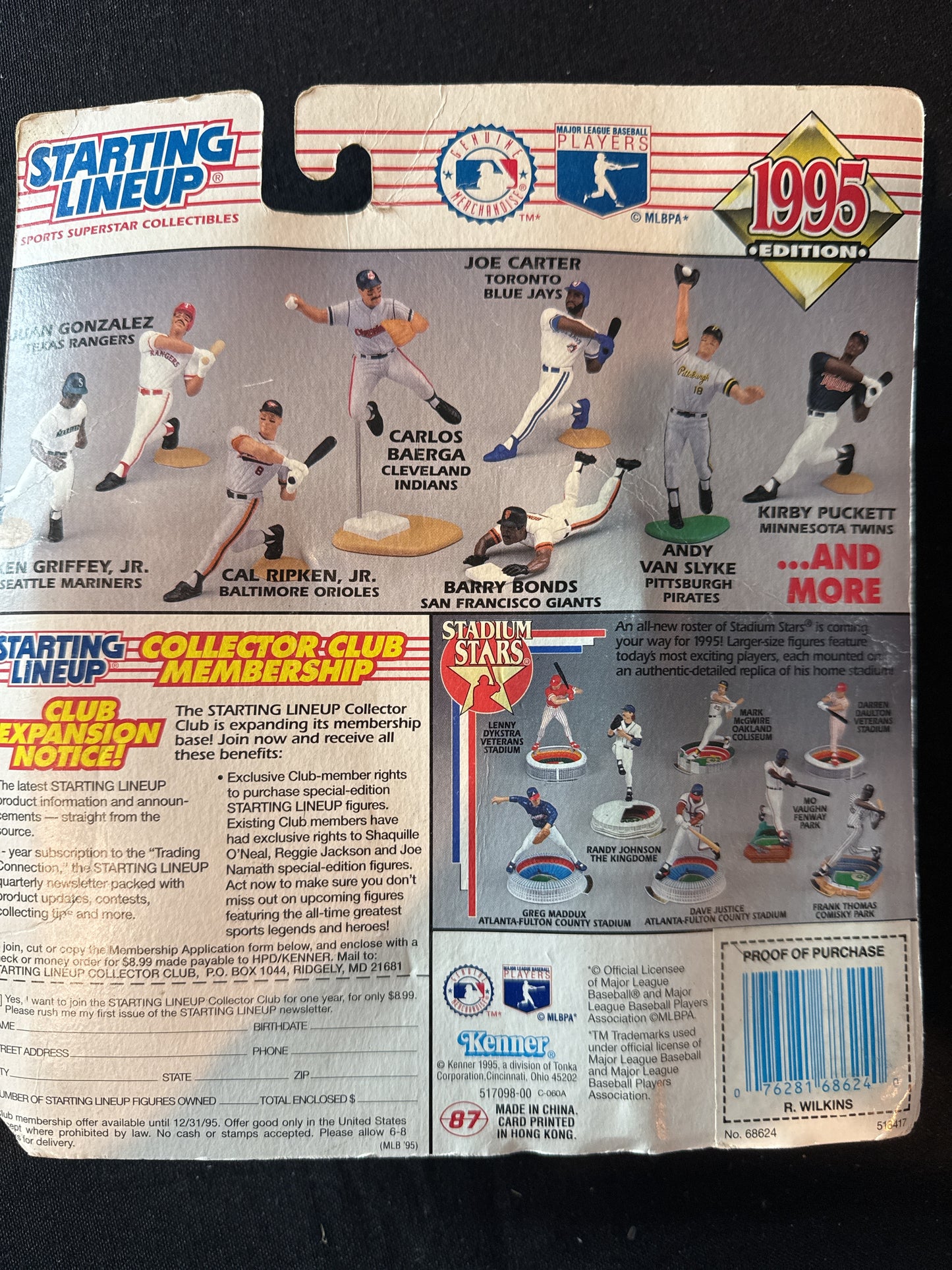Kenner Starting Lineup 1995 MLB Rick Wilkins Chicago Cubs New in Package