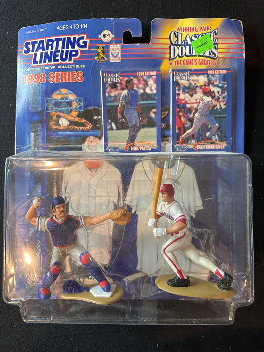 Starting Lineup 1998 Series Classic Doubles Mike Piazza & Ivan Rodriguez - New in Package