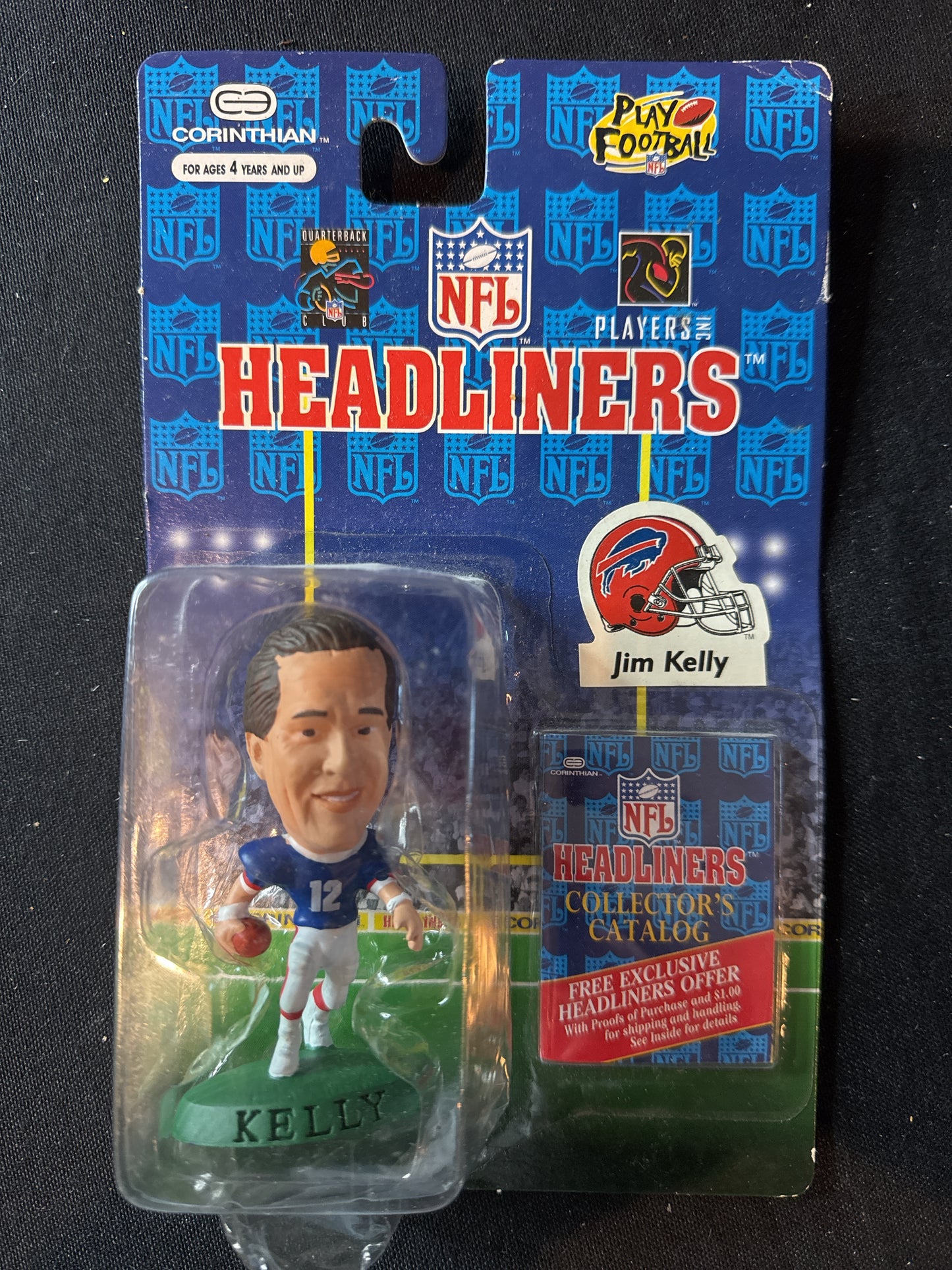 Corinthian Headliners 1996 NFL Football Jim Kelly Buffalo Bills 3" Figure New in Package