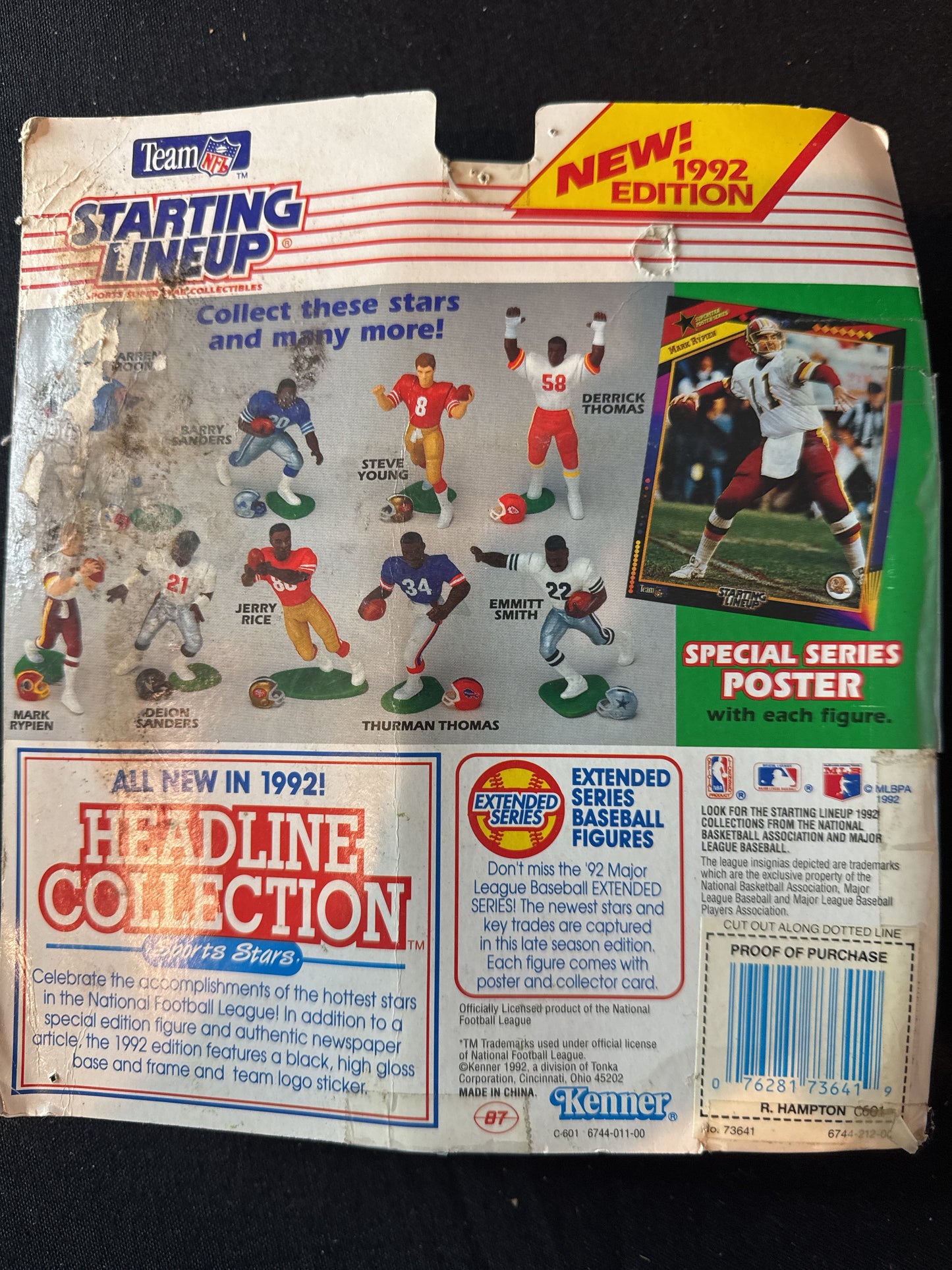 Starting Lineup 1992 NFL Rodney Hampton - NY Giants New in Package