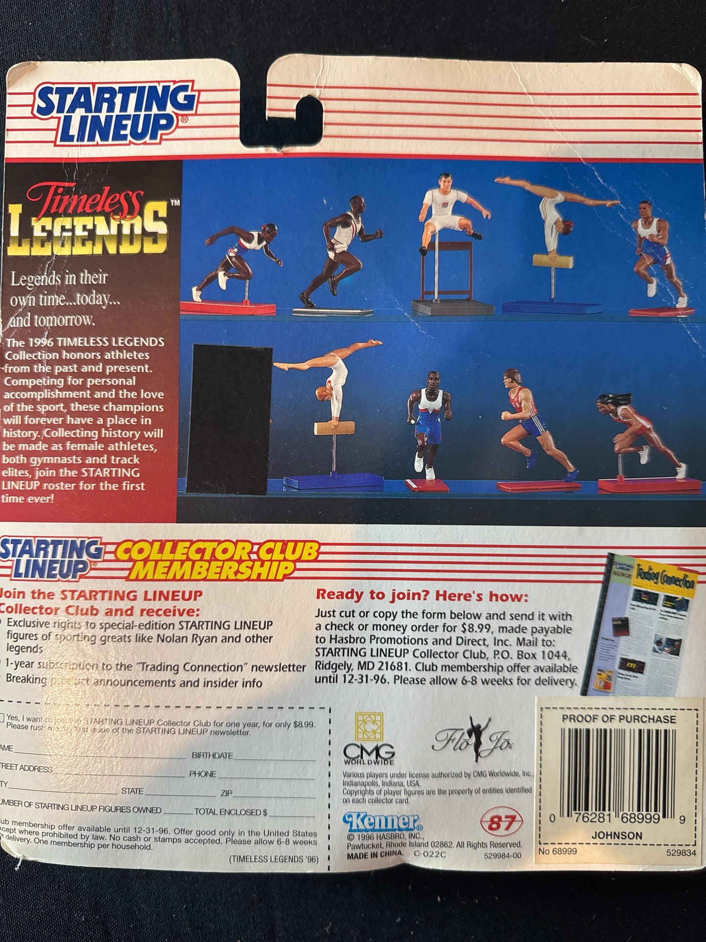 Starting Lineup Timeless Legends Michael Johnson Olympics New in Package