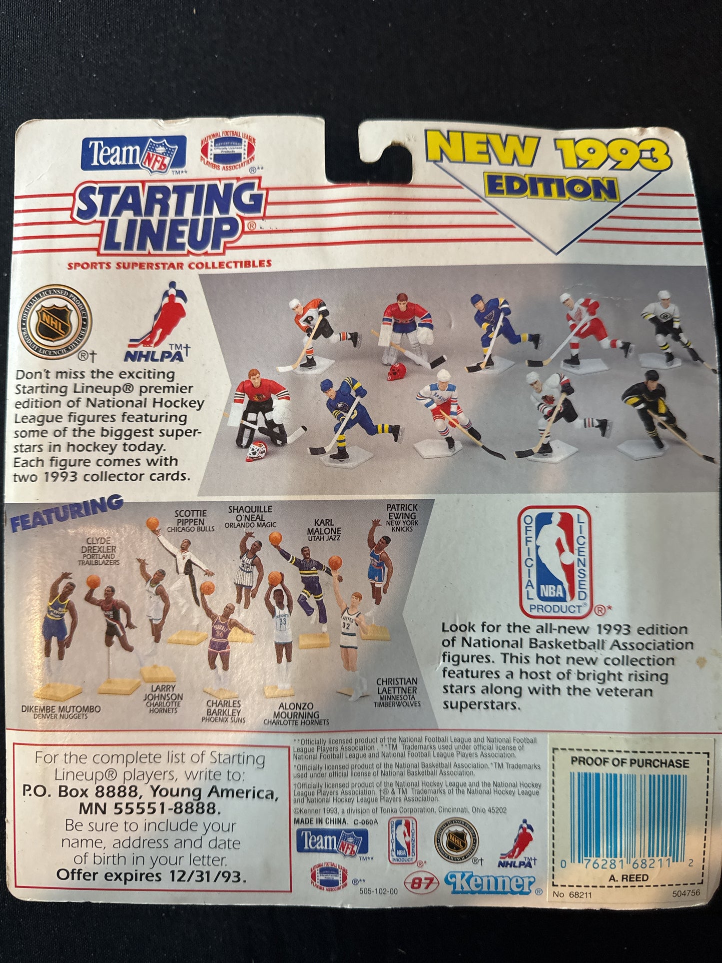Starting Lineup 1993 NFL Andre Reed Buffalo Bills Action Figure New In Package