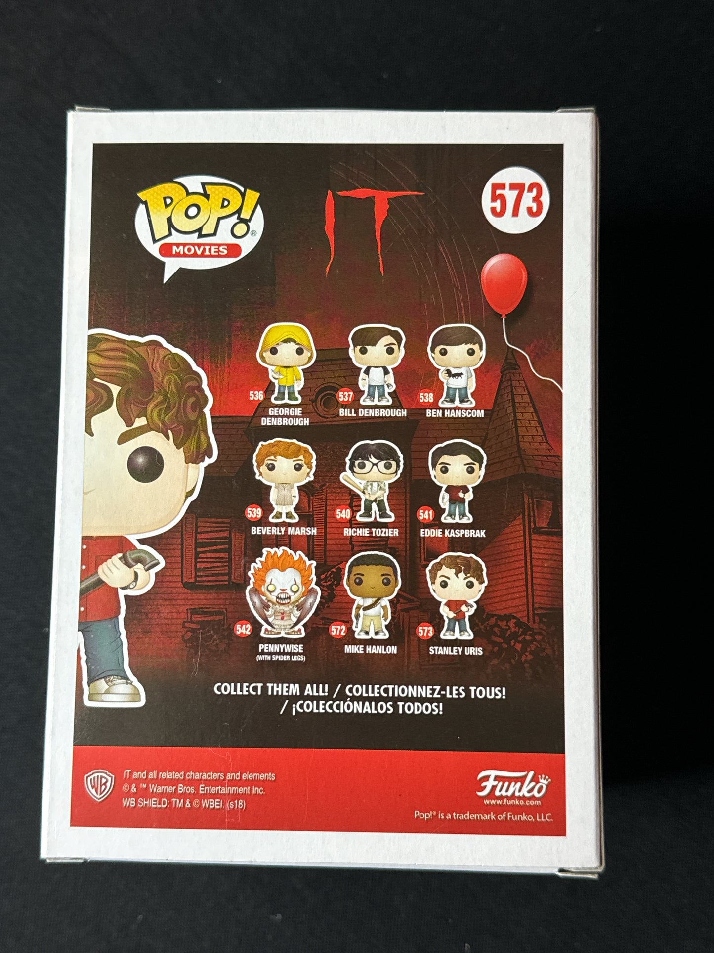 Funko Pop! IT Stanley Uris Vinyl Figure #573 With Pipe Bloodied New in Box