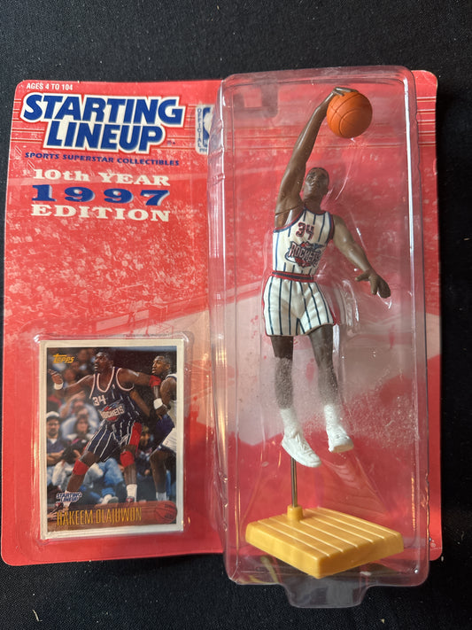 Starting Lineup 1997 NBA Hakeem Olajuwon Houston Rockets Action Figure New in Package