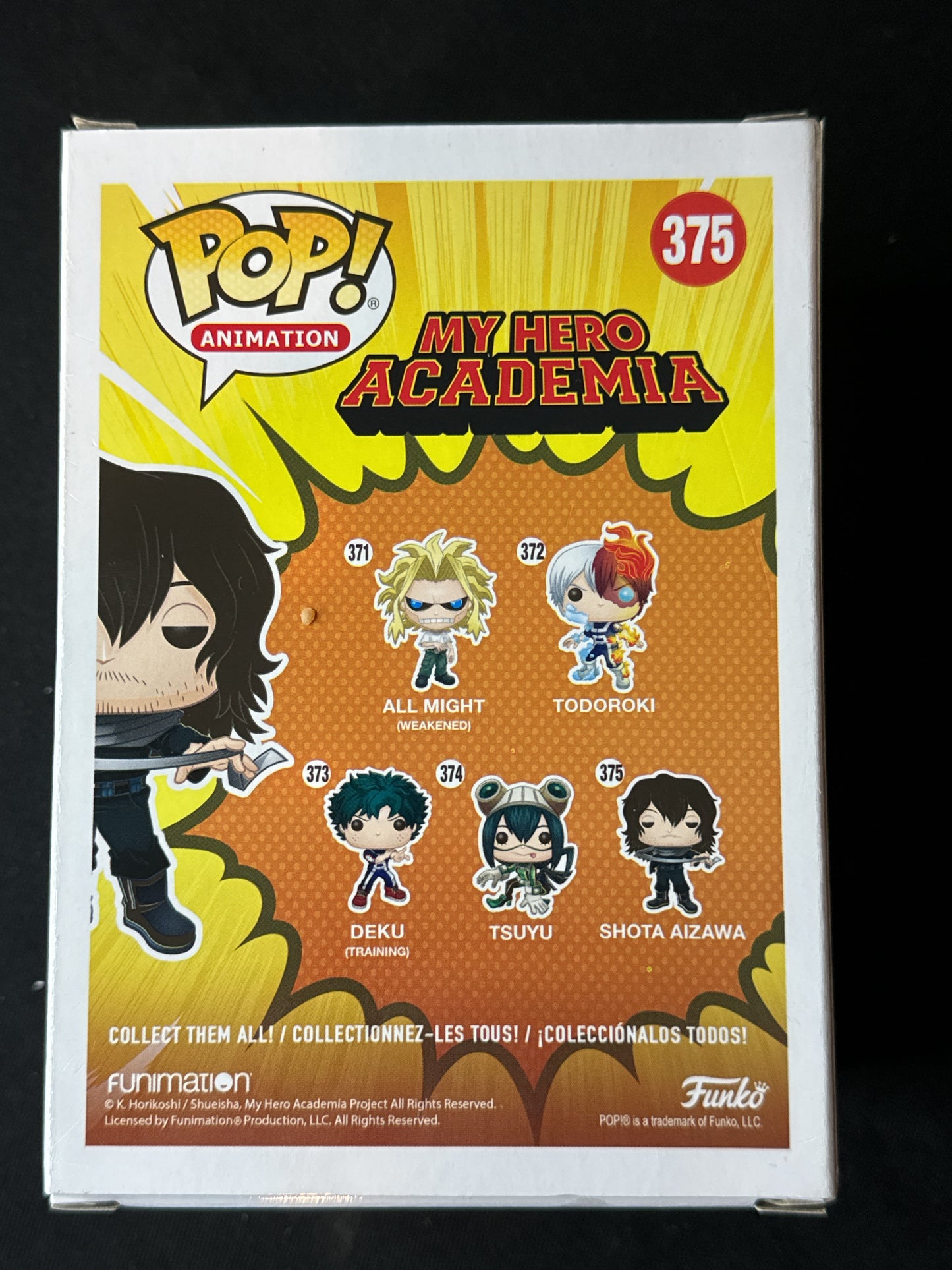 Funko Pop! My Hero Academia Shota Aizawa Vinyl Figure #375 New in Box