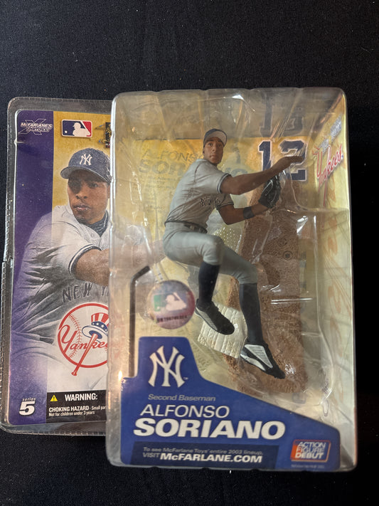 McFarlane Sportspicks Alfonso Soriano New York Yankees Action Figure New in Package
