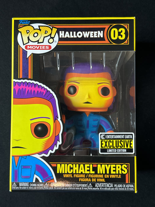 Funko Pop! Halloween Michael Myers #03 Orange Face New in Box Shines with Blacklight