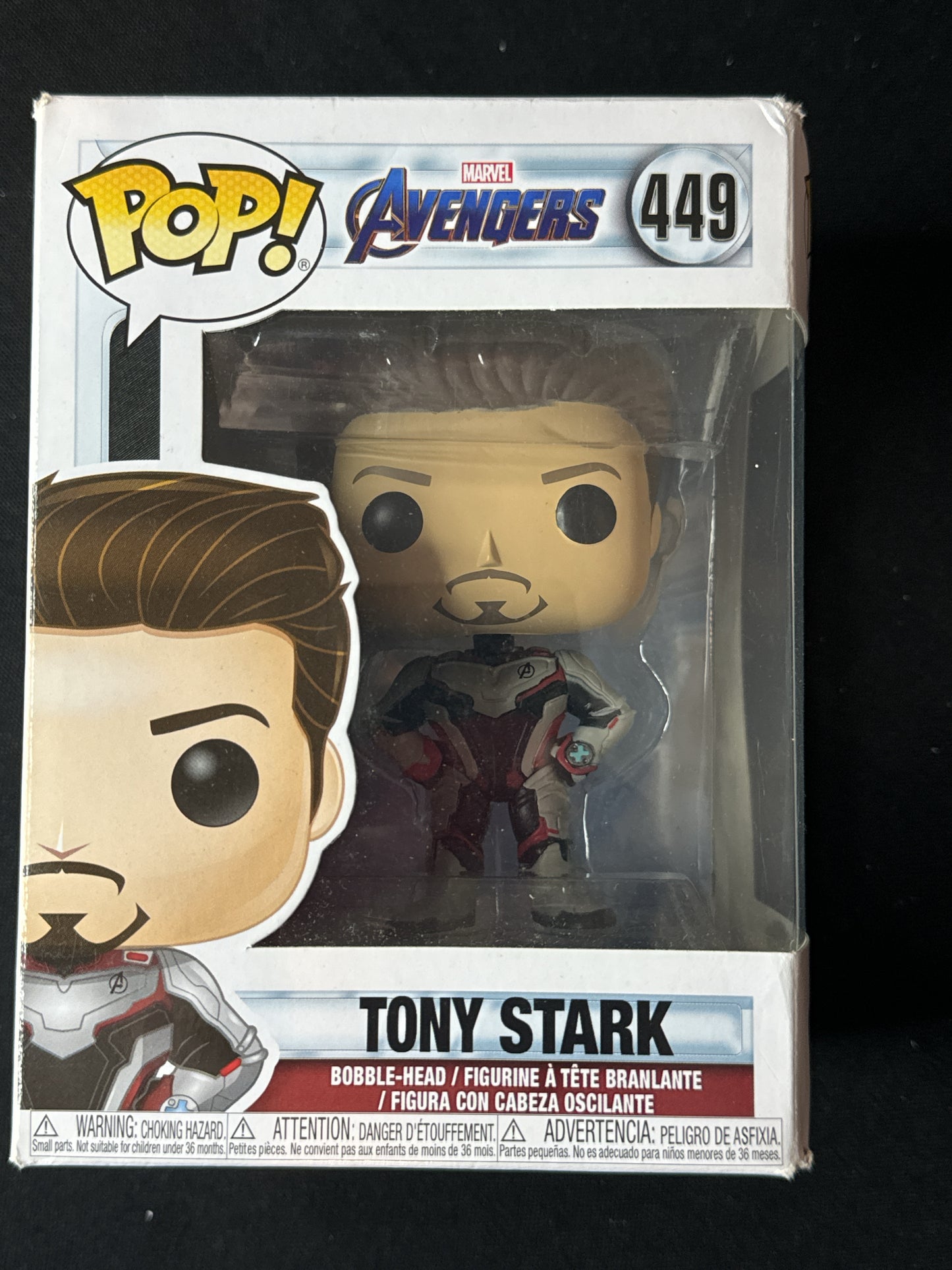 Funko Pop! Marvel Avengers Tony Stark #449 Bobble Head New in Box