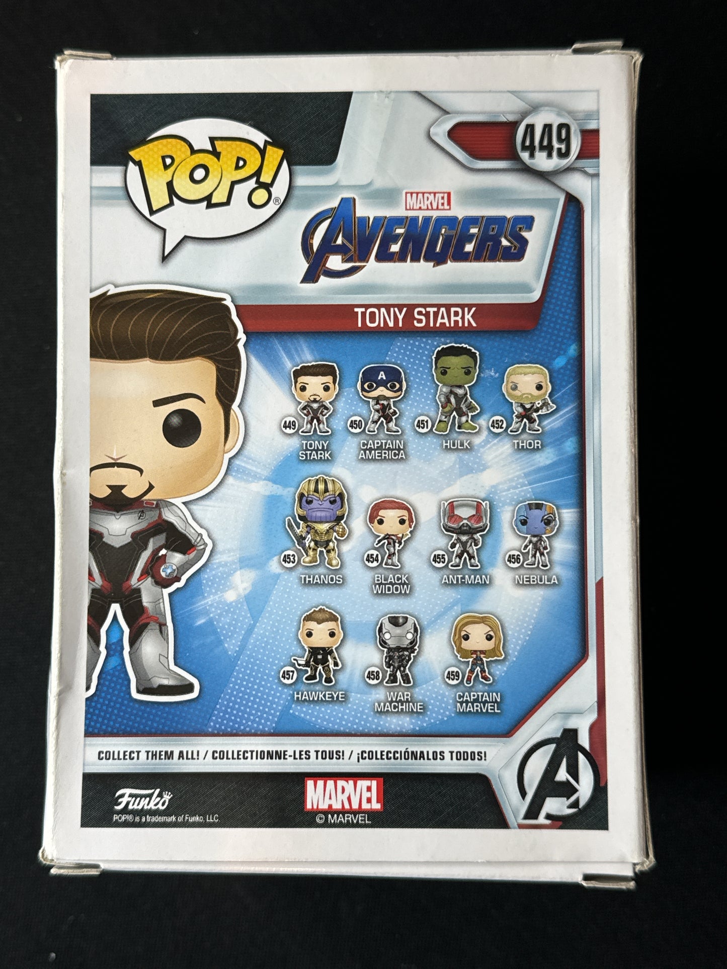 Funko Pop! Marvel Avengers Tony Stark #449 Bobble Head New in Box