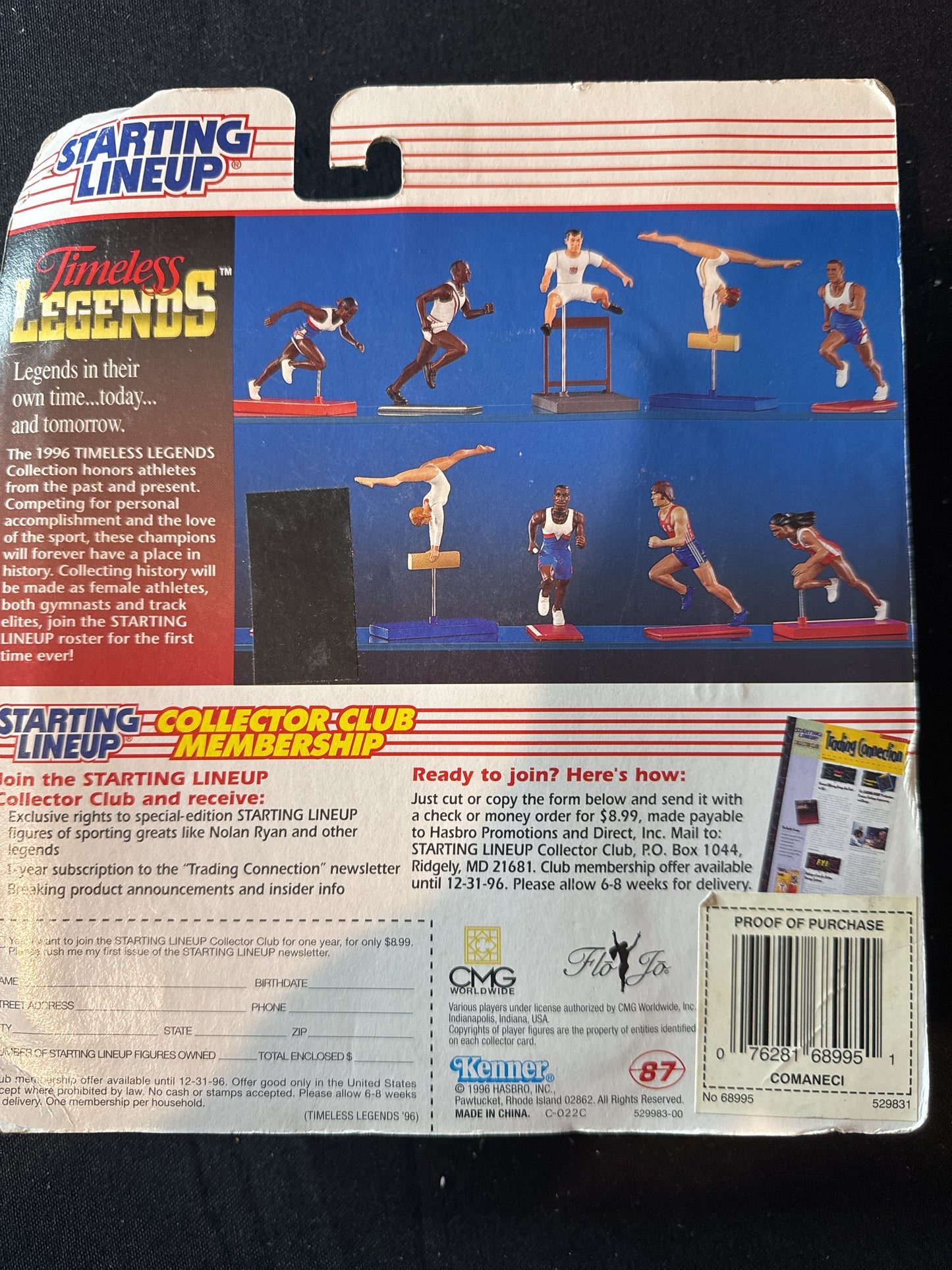 Starting Lineup Timeless Legends 1996 Nadia Comaneci Olympics Action Figure New in Package