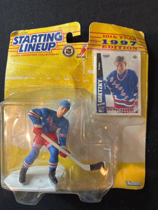Starting Lineup 1997 NHL Wayne Gretzky NY Rangers Action Figure New in Package