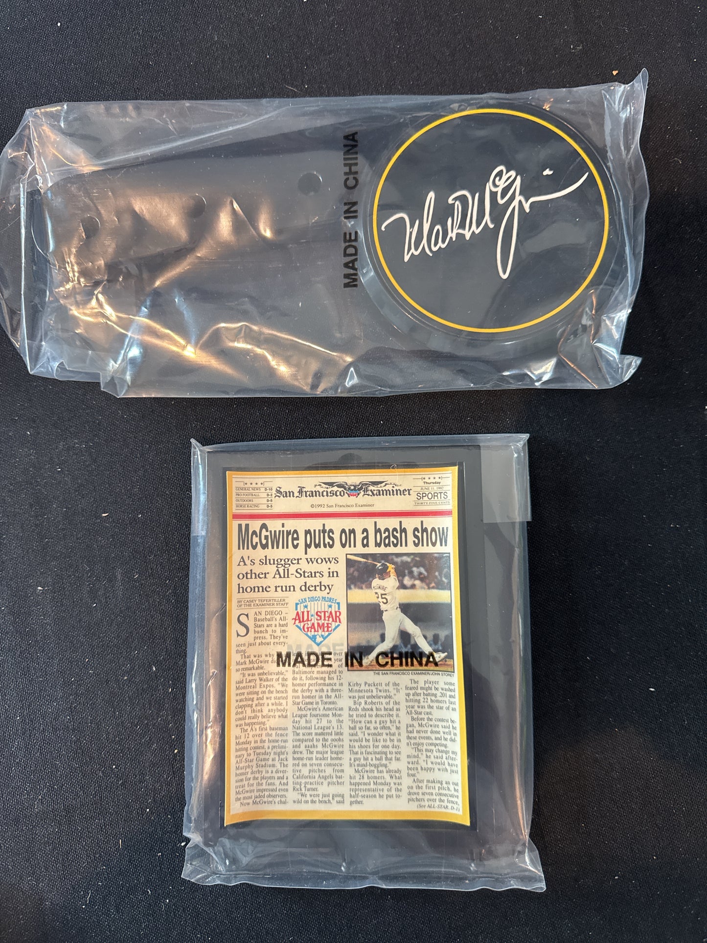 Very Hard to Find 1993 Mark McGwire Headline Collection Starting Lineup Oakland A's Figure