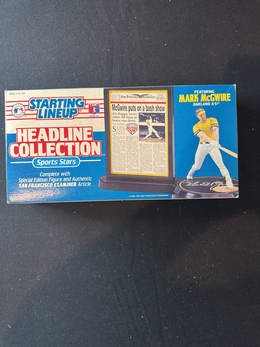 Very Hard to Find 1993 Mark McGwire Headline Collection Starting Lineup Oakland A's Figure