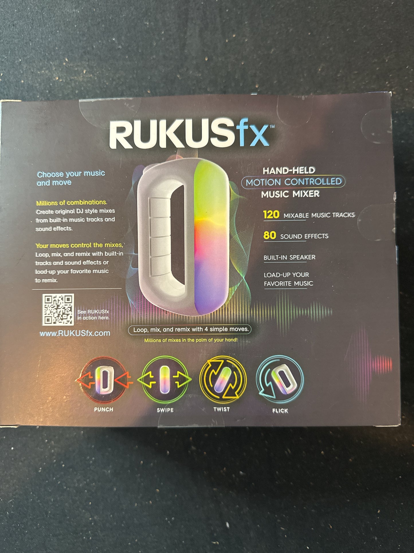 New Sealed Rukus fx Hand Held Motion Controlled Music Mixer New in Box
