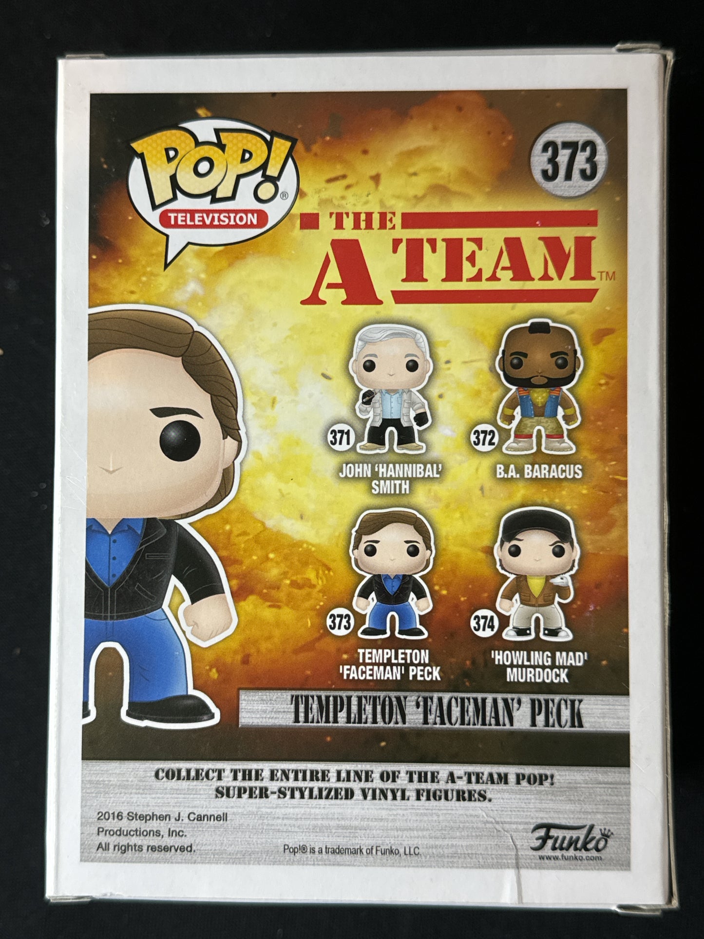 Funko Pop! The A Team Templeton "Faceman" Peck Vinyl Figure #373 New in Box