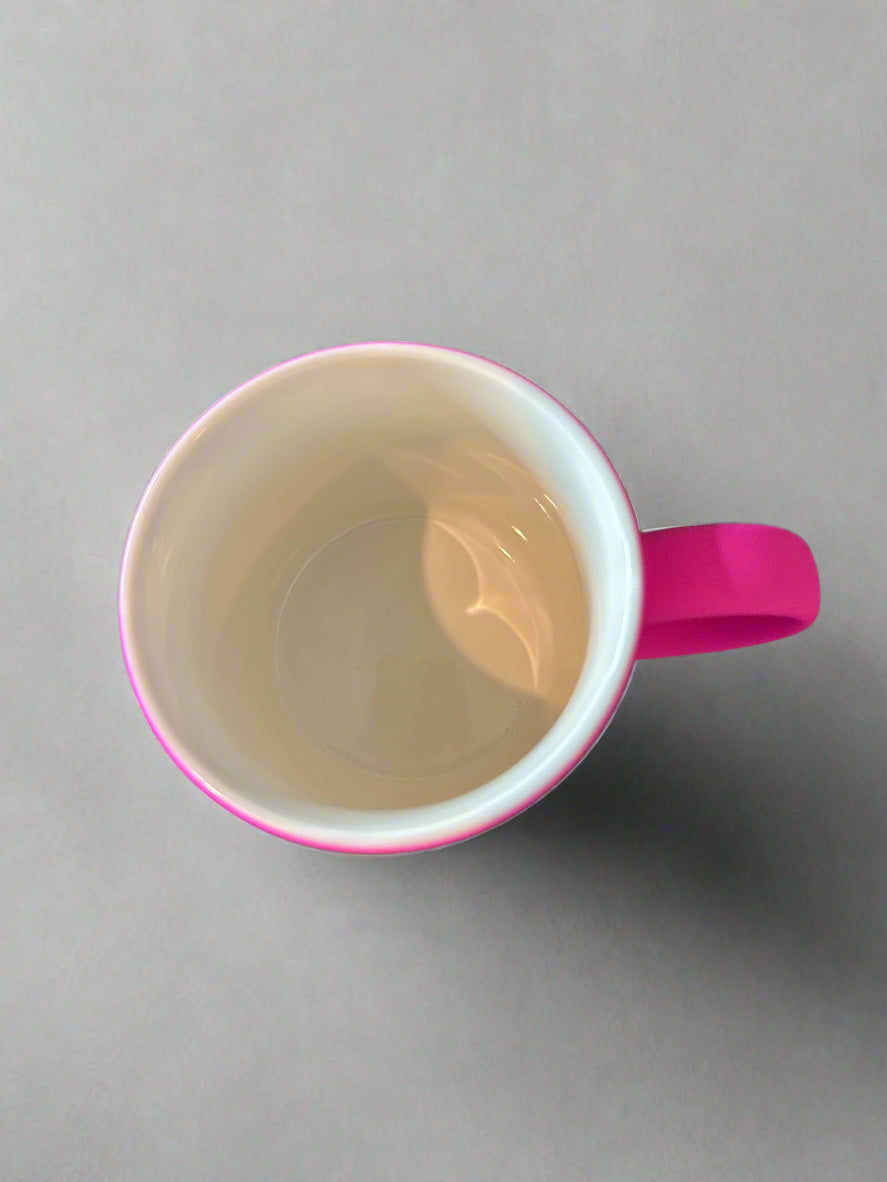 Pink "I Came, I Saw.." Coffee Cup Mug 3.75" Tall 10oz Smooth Feel