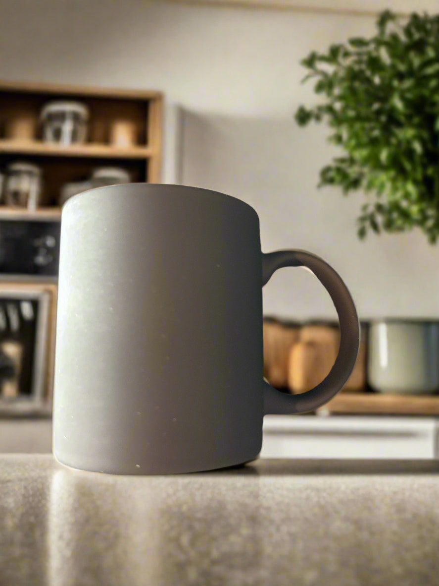Black "I Came, I Saw.." Coffee Cup Mug 3.75" Tall 10oz Smooth Feel