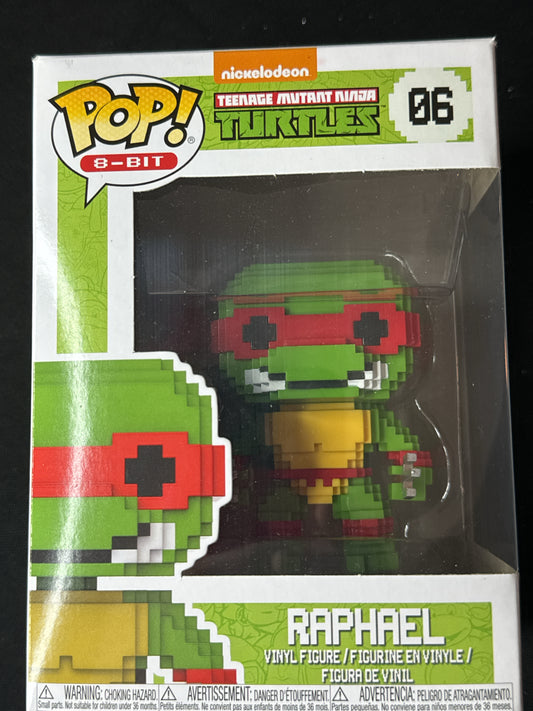 Funko Pop! Nickelodeon Teenage Mutant Ninja Turtles Raphael 8-Bit Vinyl Figure #06 New in Box