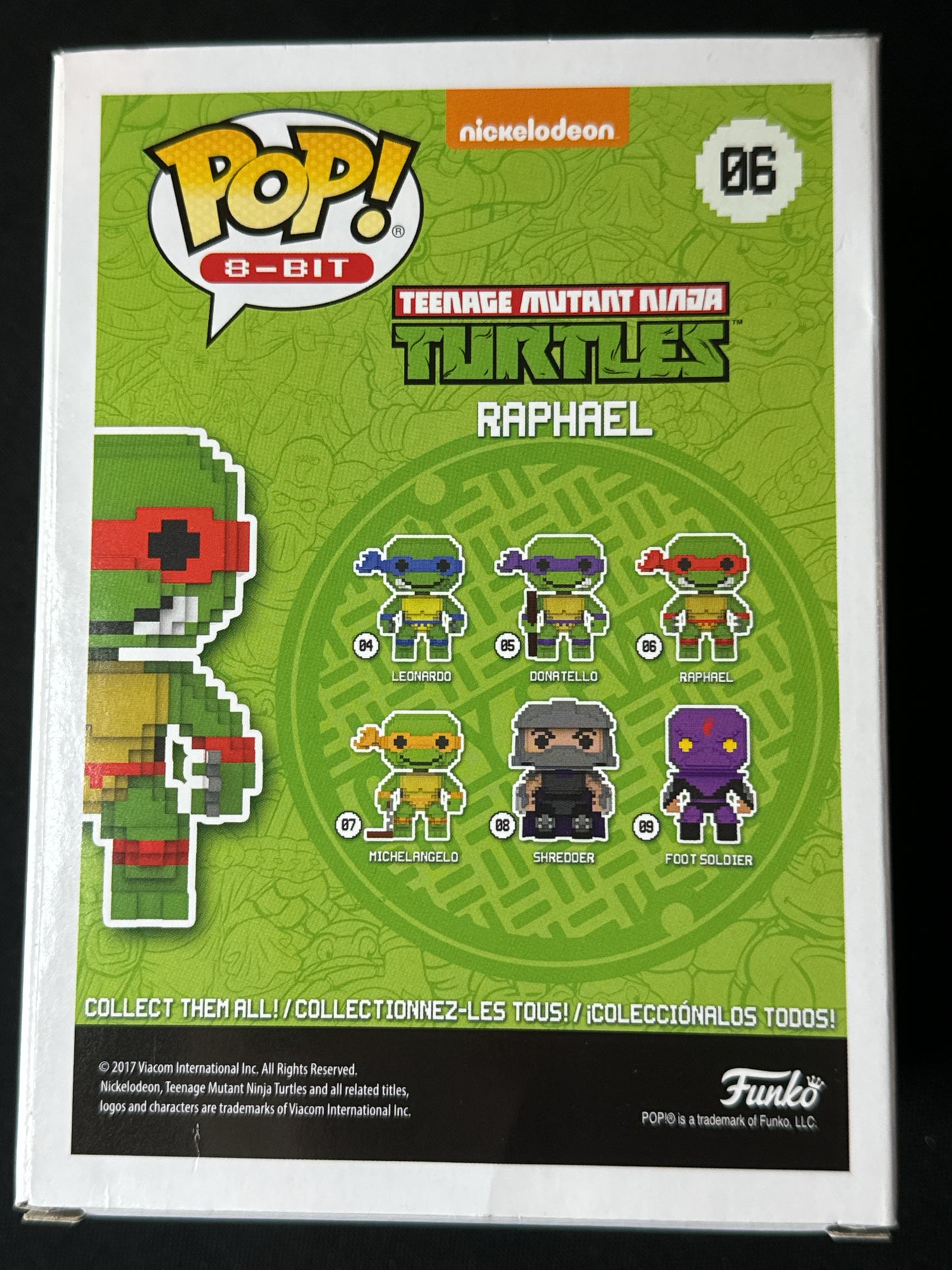 Funko Pop! Nickelodeon Teenage Mutant Ninja Turtles Raphael 8-Bit Vinyl Figure #06 New in Box