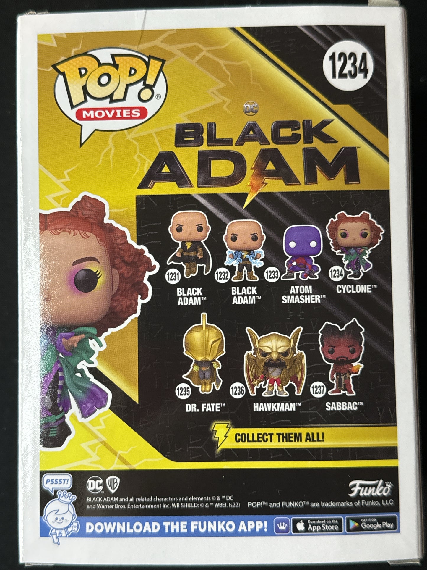 Funko Pop! Black Adam Cyclone Vinyl Figure #1234 New in Box