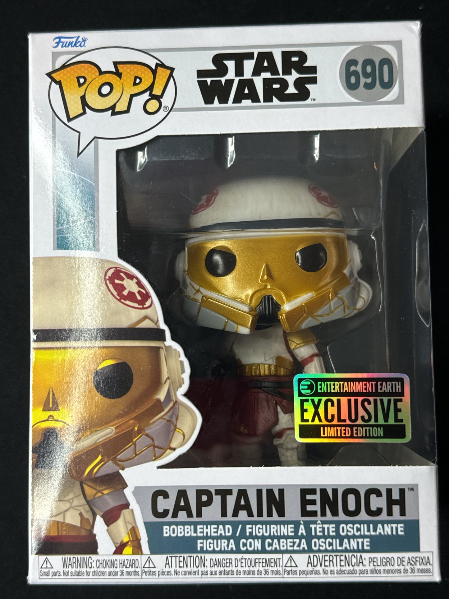 Funko Pop! Star Wars Captain Enoch Bobble Head #690 New in Box Entertainment Earth Excl.