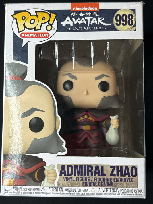 Funko Pop! Avatar The Last Airbender Admiral Zhao Vinyl Figure #998 New in Box