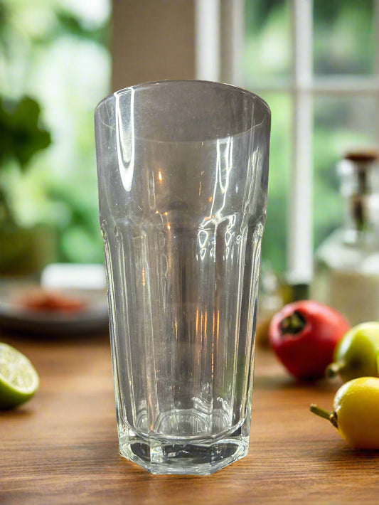 Flat Iced Tea Glass by Gibraltar Clear Libby Glass Co. 22oz 6 7/8" Tall 3.75" Wide
