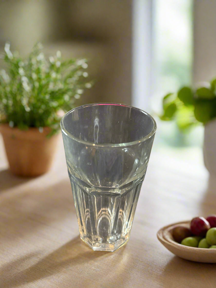 Flat Iced Tea Glass by Gibraltar Clear Libby Glass Co. 22oz 6 7/8" Tall 3.75" Wide