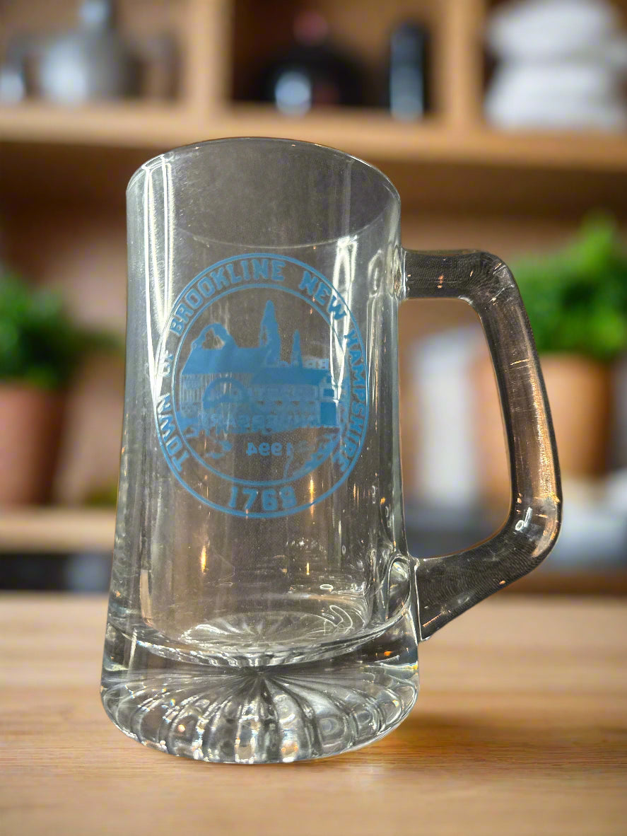 Clear Glass Mug 12oz Brookline 225th Anniversary 1994 Town of Brookline, NH 1769