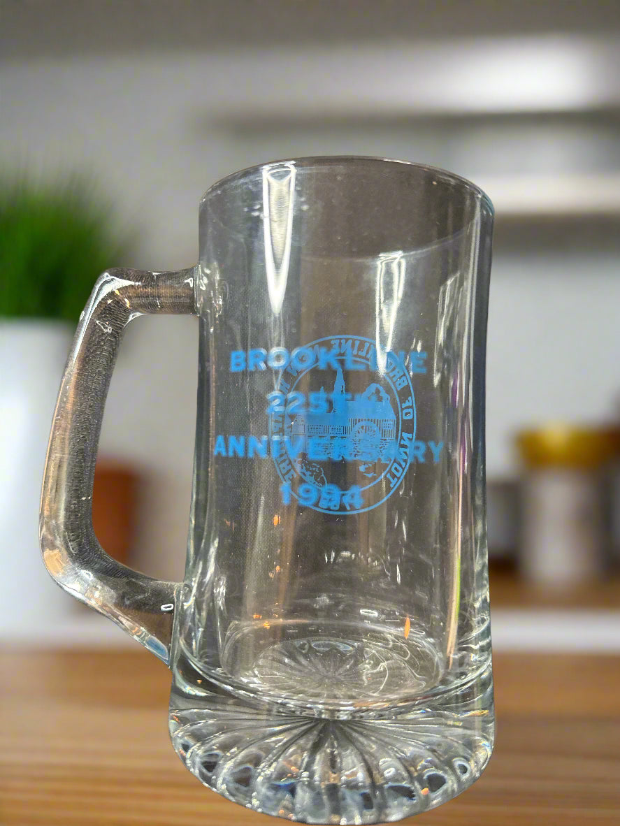 Clear Glass Mug 12oz Brookline 225th Anniversary 1994 Town of Brookline, NH 1769
