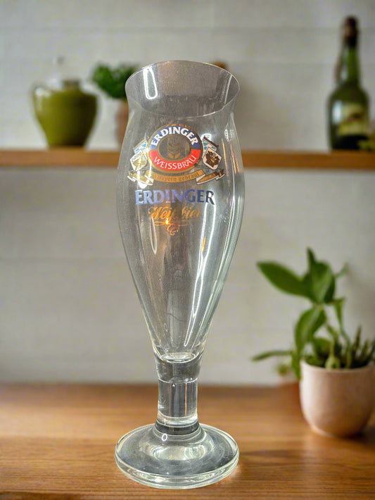 Erdinger Weissbrau Weibber 0.5L 9.75" Tall German Beer Glass w/ Stem