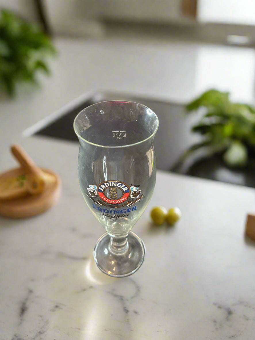 Erdinger Weissbrau Weibber 0.5L 9.75" Tall German Beer Glass w/ Stem