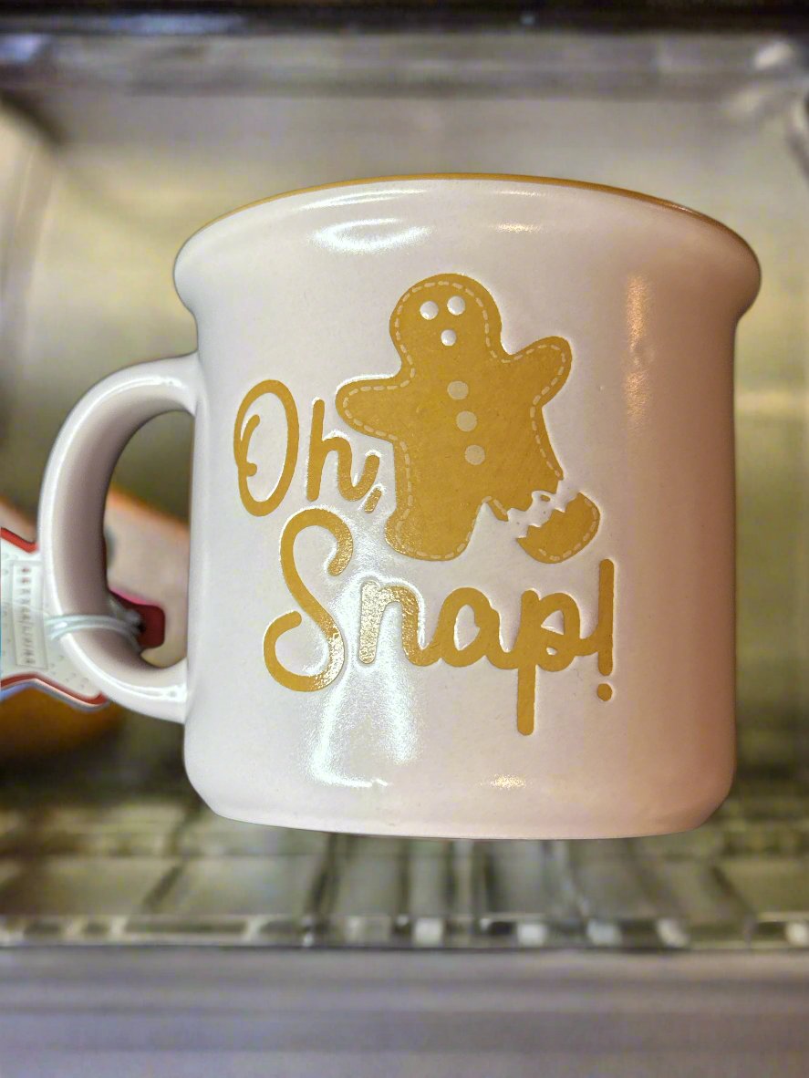 Better Living Gingerbread Man Oh, Snap Coffee Campers Mug New Inventory 4" Tall