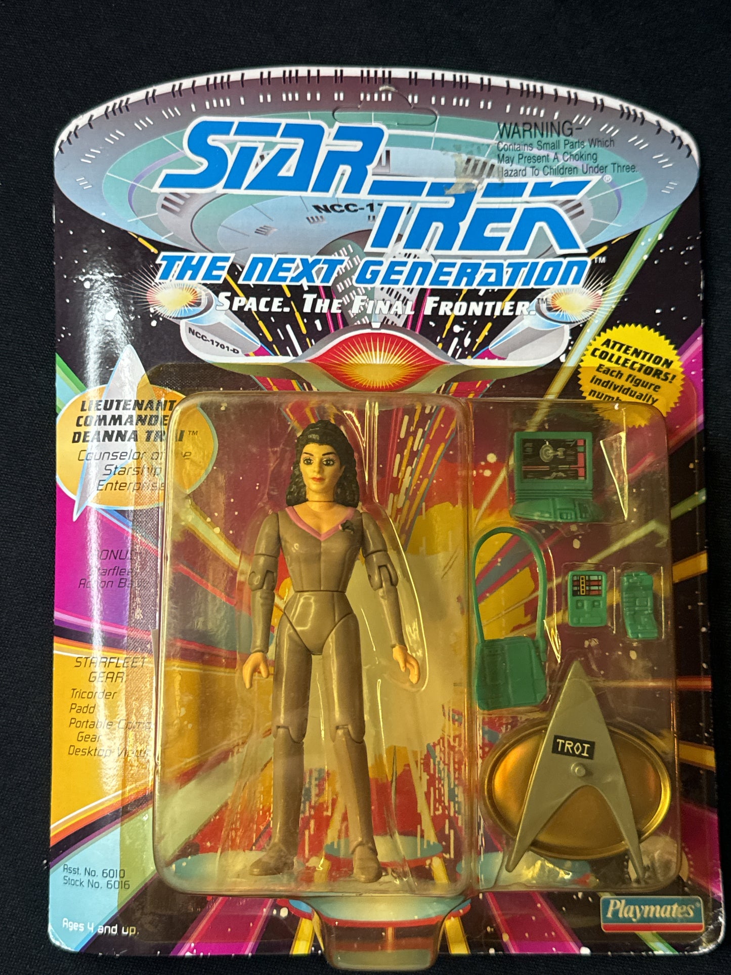 Star Trek Next Generation LCDR Deanna Troi 1992 4" Action Figure New in Box