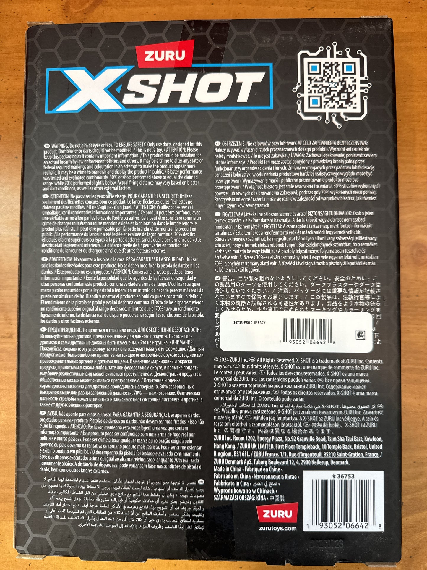 Zuru X-Shot , X Shot Pro, 1 Half Clip and 1 Full Clip, Clips only New in Box