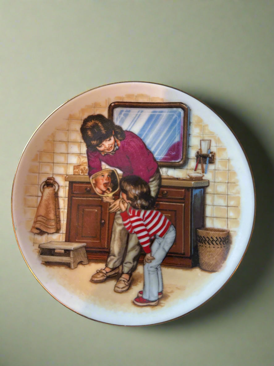 Avon 5" Mother's Day Collector's Plate 1986 - A New Tooth